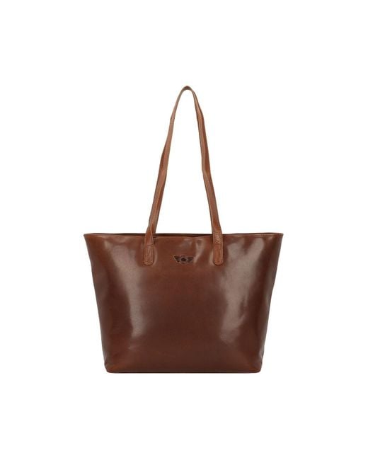 Greenburry Brown Vintage Shopper Tasche Xxl Leder 47 Cm Laptopfach Für Damen