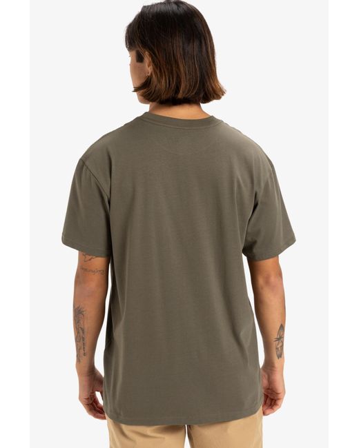 Quiksilver Kurzarm-T-Shirt – Algodón-Jersey-Stoff, 160 G/M2 Für Herren in Green für Herren