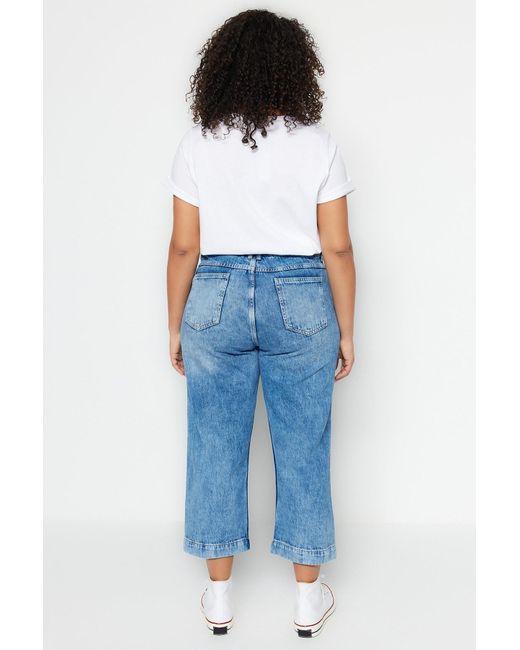 Trendyol Curve Große größen in jeans wide leg in Blau | Lyst DE