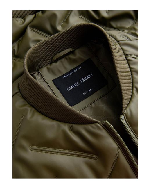 Ombre Bomberjacke Mit Prägung Oliv V2 Xl Für Herren in Green für Herren