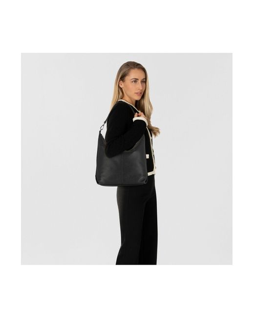 Liebeskind Berlin Black Paris Schultertasche M Leder 40 Cm Für Damen