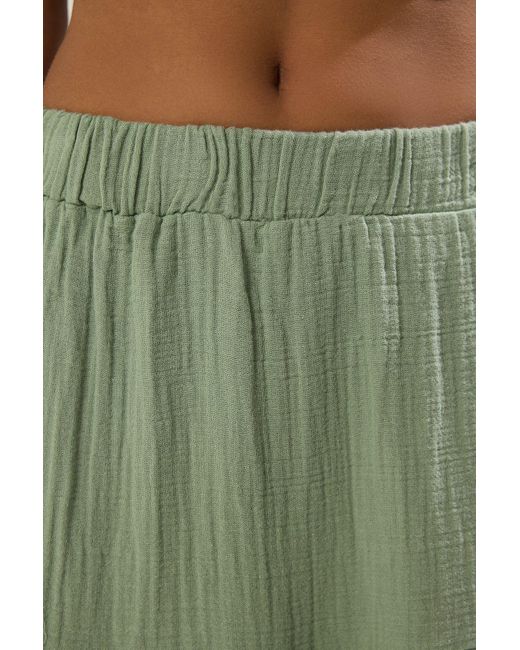 Trendyol Green Hellkhakifarbener Langer Maxirock Aus 100 Baumwoll-Musselin Für Damen