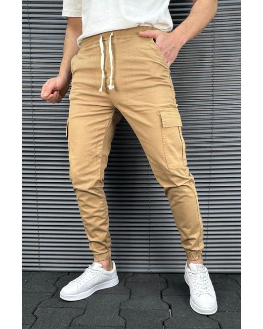 Trendyol Kamelfarbene Jogginghose – 100 Baumwolle, Bequeme Und Elastische Reiseschuhe Mit Elastischer Taille Für Herren in Brown für Herren