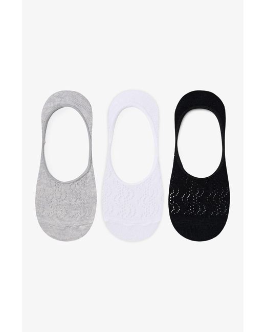 Penti White Grau Weiß Basic Colosio 3 Paar Ballerina-Socken Für Damen