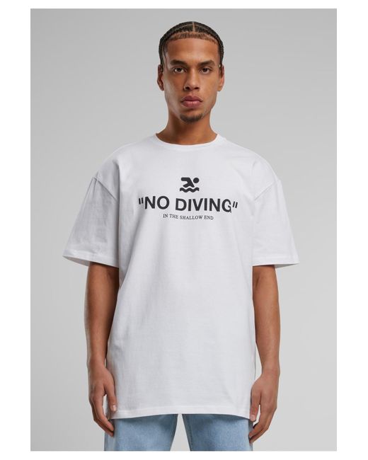 Upscale by Mister Tee No diving heavy oversized tee in White für Herren