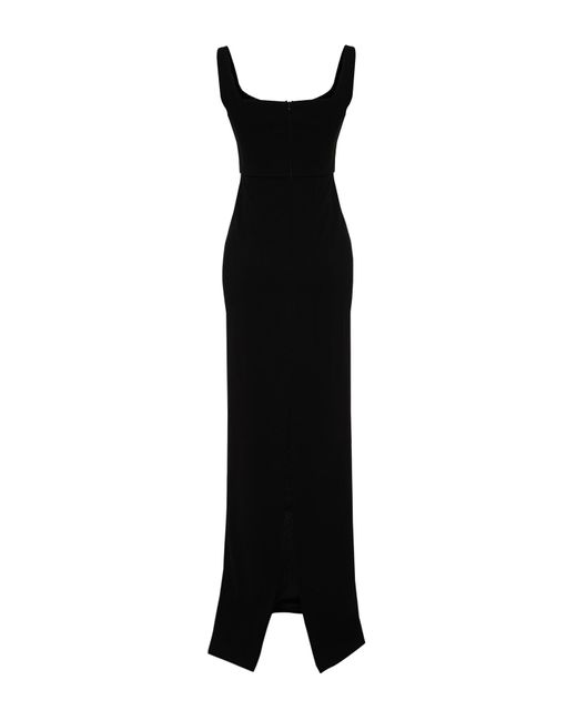 Trendyol Black Zeynep tosun es gestricktes abendkleid accessoire-details, langes abschlusskleid