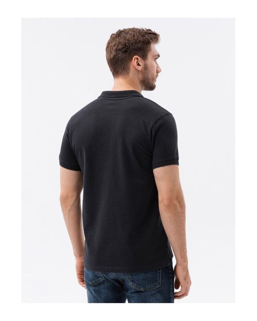 Ombre Schlichtes Polo Gömlek Für Herren in Black für Herren
