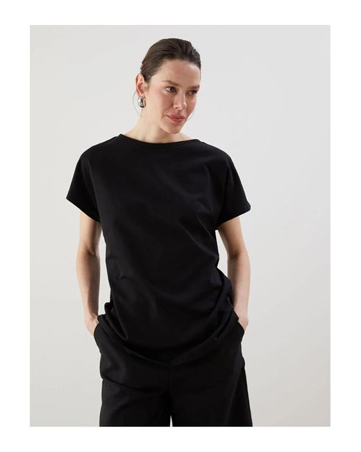 LC Waikiki Black Lcwaikiki Klassisches Schwarzes T-Shirt Mit Rundhalsausschnitt Für Damen