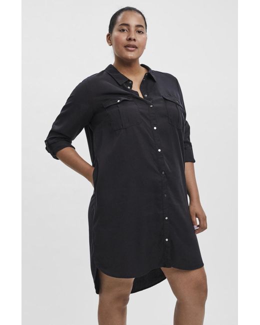 Vero Moda Black Große größen in kleid blusenkleid