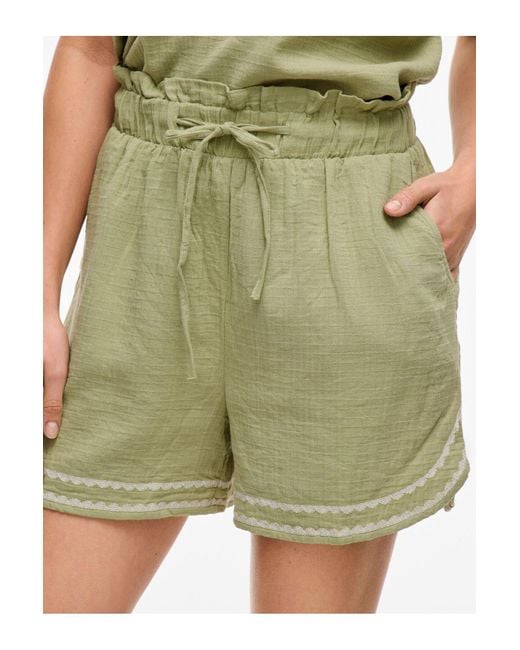 Vila Green Shorts Vitovan Hohe Taille Für Damen