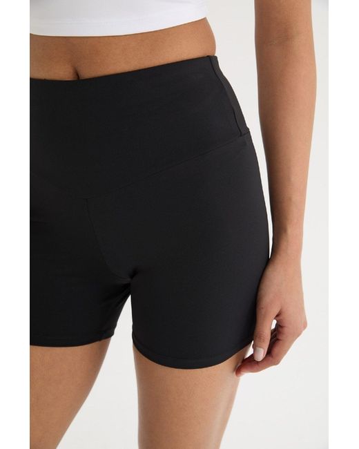 Defacto Black Fit Taille Saran Stretchy Biker Short Sportler Leggings D2907Ax25Sm Für Damen