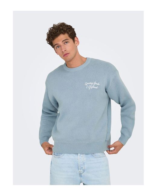 Only & Sons Strickpullover Onsgabir Pullover Für Herren in Blue für Herren