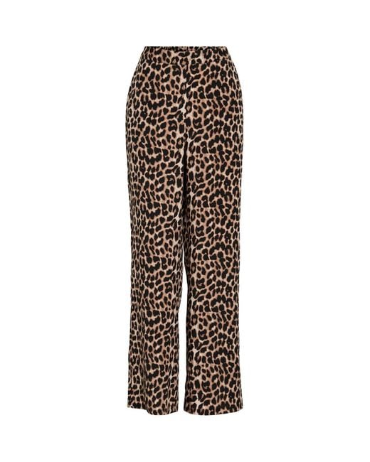 Vila Brown Hose Viliopana Leoprint Für Damen