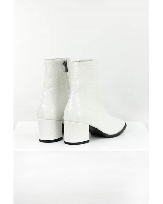 Mio Gusto Blue Macy Stiefel Mit Krokodilmuster