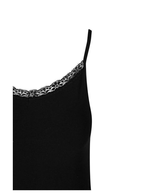 Urban Classics Black Ladies Basic Tank Top Cotton Lace 2-Pack Für Damen