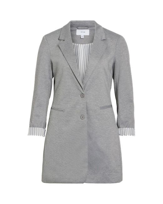 Vila Gray Blazer Langer Jersey Für Damen