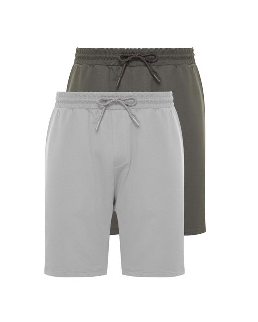 Trendyol Anthrazit-graue, bequeme shorts aus 100 % baumwolle im 2er-pack, reguläre passform, in Gray für Herren