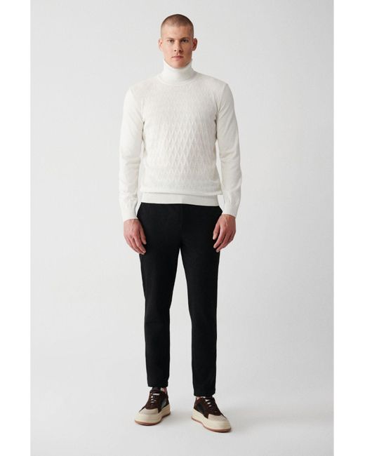 AVVA Strickpullover Aus Baumwolle Mit Rollkragenpullover in Gray für Herren