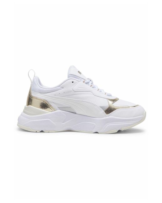 PUMA White Sneaker "cassia" mit metallic-glanz