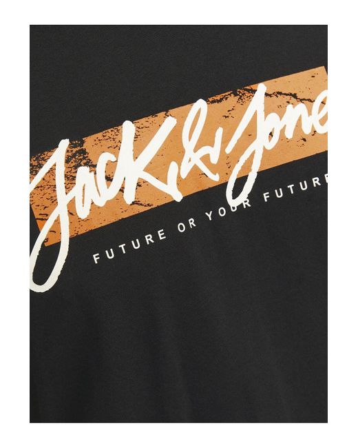 Jack & Jones T-Shirt Logo Rundhalsausschnitt T-Shirt Für Herren in Black für Herren