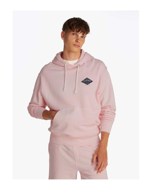 Tommy Hilfiger Tjm Rlx Varsity Graphics Hoodie Für Herren in Pink für Herren