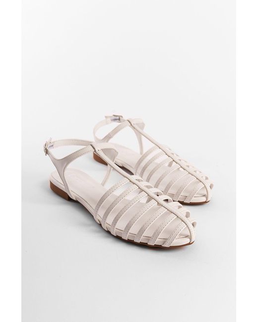 Capone Outfitters White Gladiator-ballerina