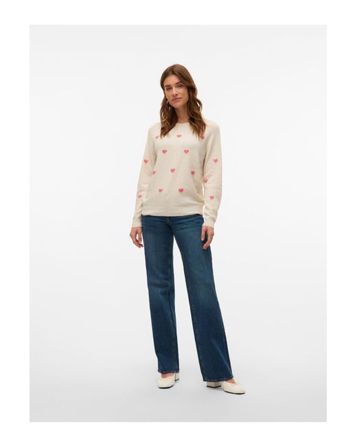 Vero Moda Natural Strickpullover Vmdoffy Pullover Für Damen