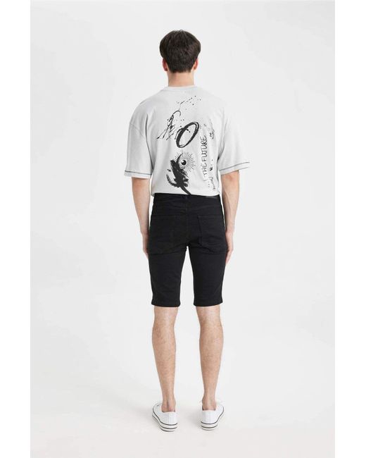 Defacto Denim Bermuda Für Herren in Black für Herren