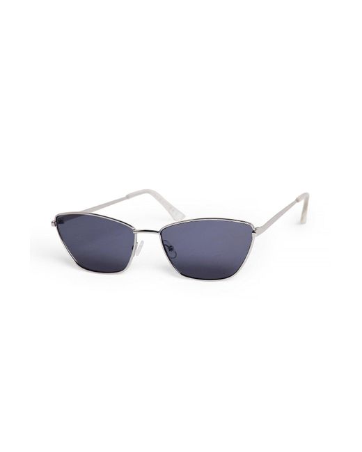 NA-KD Blue Quadratische sonnenbrille mit metallrahmen