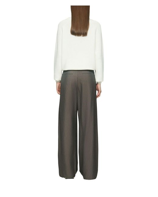 Qs By S.oliver White Structured Pullover Mit Polokragen Für Damen
