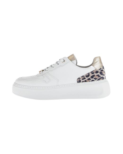 Gabor White Low Sneaker Low Top G-Weite 66.485 52 Weiss/Puder Leder Für Damen