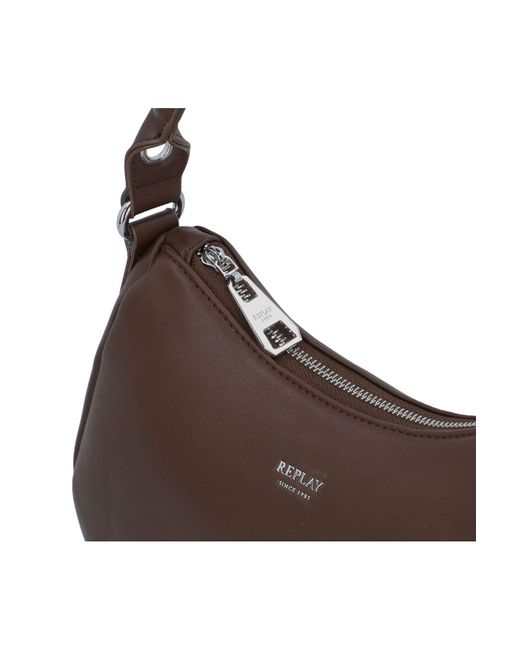 Replay Brown Handtasche 25.5 Cm Für Damen