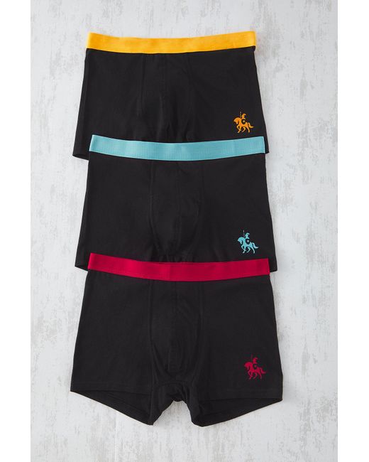 Trendyol Schwarze 3Er-Pack Bunte Kleid-Boxershorts Für Herren in Black für Herren