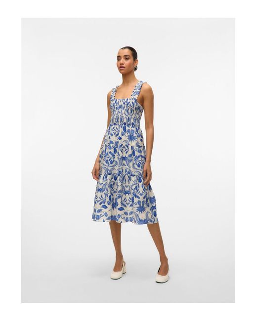 Vero Moda Blue Kleid Vmkaia Midikleid Für Damen