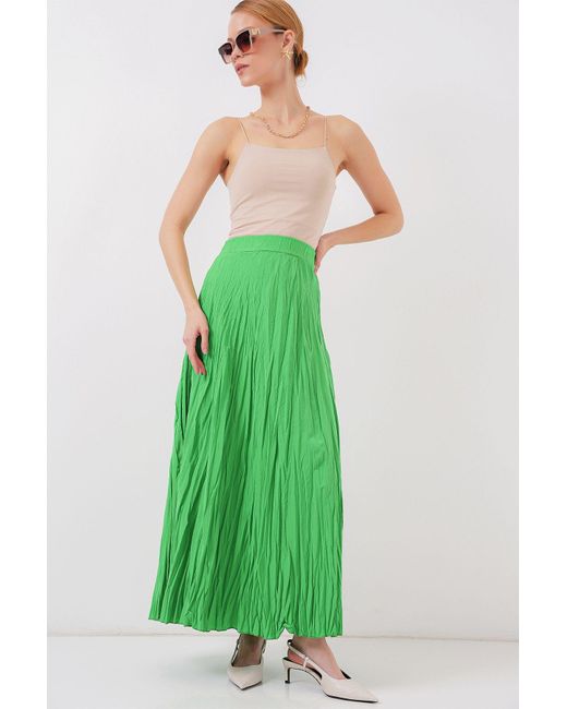 Bigdart Green Langer Crinkle-Rock 8042 – Für Damen