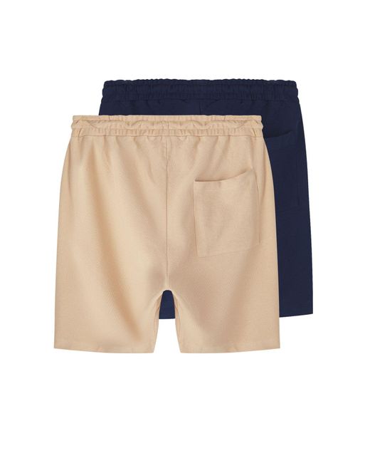 Trendyol Marineblau-Stein, 2Er-Pack, Normaler Schnitt, 100 Baumwolle, Strukturierte Shorts Und Bermudas Für Herren in Blue für Herren