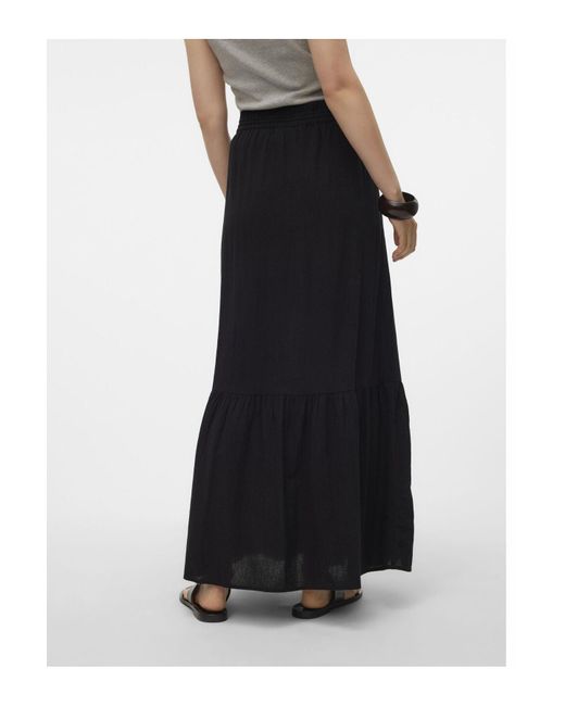 Vero Moda Black Rock Vmpretty Hohe Taille Langer Rock Für Damen