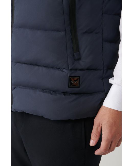 AVVA Marineblaue, Wasserabweisende Und Winddichte Kapuzenweste Mit Gänsedaunen A32Y6504 Für Herren in Black für Herren