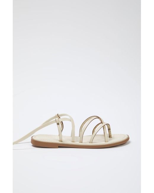 Trendyol White Knöchelriemen Flip Flops Sandalen Für Damen