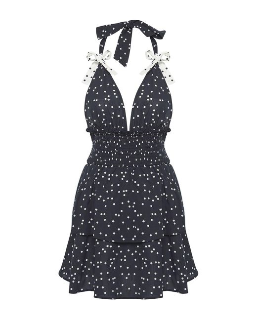 Trendyol Blue Midi-Strandkleid Aus 100 Baumwolle Für Damen