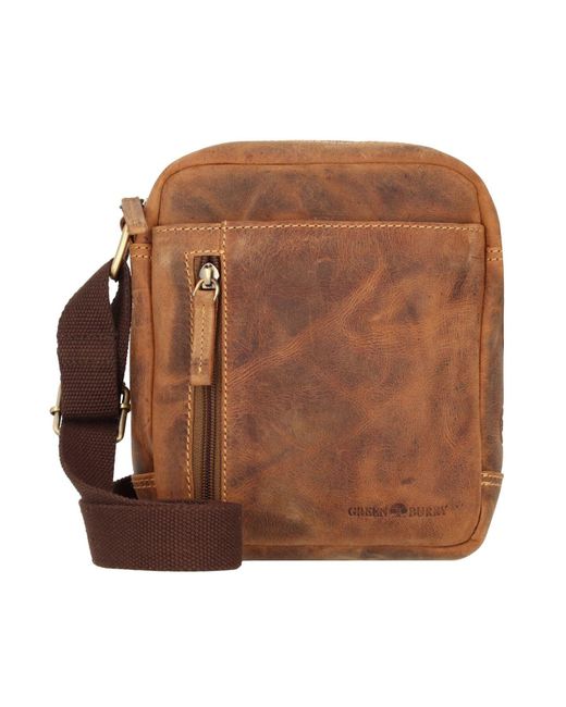 Greenburry Vintage Umhangasche Leder 18 Cm Für Herren in Brown für Herren