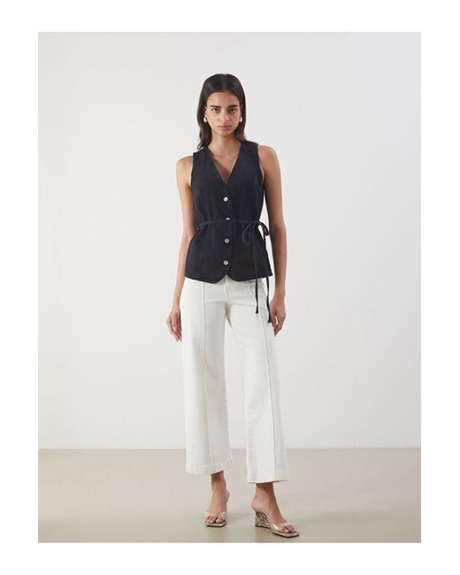 LC Waikiki White Lcwaikiki Klassische Jeansweste Mit V-Ausschnitt Für Damen