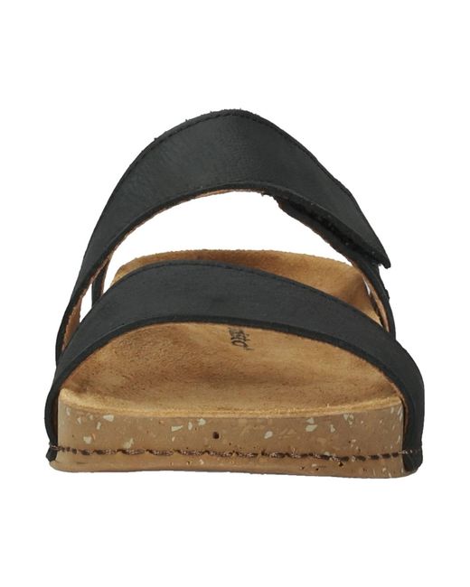 El Naturalista Black Sandalette flacher absatz