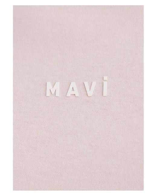 Mavi White Bedrucktes T-Shirt Mit Lockerer Passform Lockerer, Entspannter Passform -89200 Für Damen