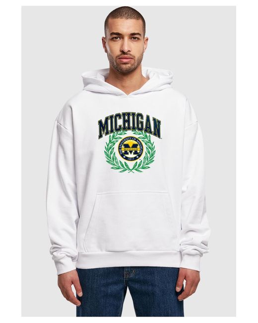 Merchcode Michigan University Michigan 1817 Ultraschwerer Kapuzenpullover Für Herren in White für Herren