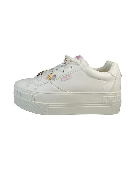 Buffalo White Low Sneaker Paired Charm 2.0 1636406 Multi Kunstleder Mit Perfect Fit Memory Foam Für Damen