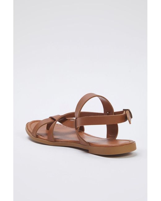 Trendyol Brown Hellbraune Flip-Flops Mit Flachem Absatz Für Damen