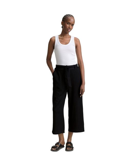 Tom Tailor Black Culotte Mit Hoher Taille Und Hohen Ärmeln Für Damen