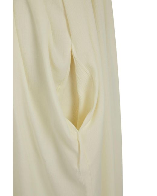 Trendyol White Beigefarbenes Maxi-Strandkleid Mit Gewebter Gürtel Für Damen