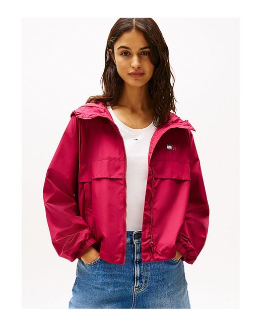 Tommy Hilfiger Red Tjw Essential Windbreaker Ext Für Damen